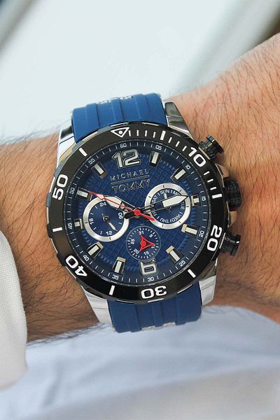 MICHAEL TOMMY Mt20308Glbl63 Men's Watch with Silicone Band