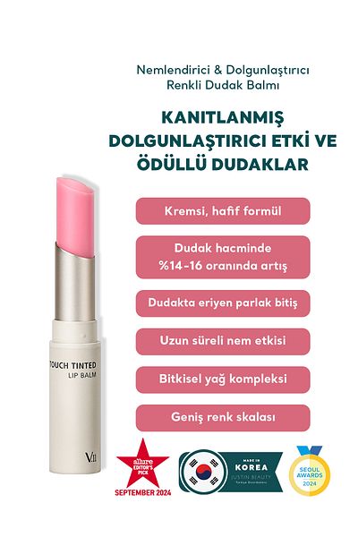 Village 11 Factory Village11 Factory - Plumpang Color Sandwich Balm, Pure Pink - Moisturizing and Plumping