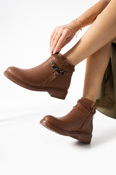 Moda Devrin Tan Women's Boots - Zippered
