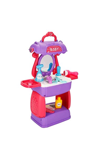 NW NessiWorld مجموعة التجميل من نيسي وورلد مع حقيبة 3 في 1 باللون الأرجواني