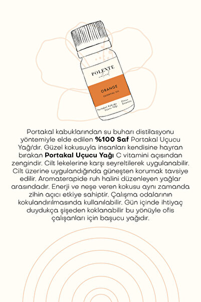 Polente Natural Portakal Kabuğu Uçucu Yağı (10 ml )