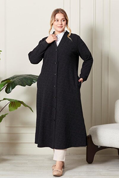 Ferace Women's Plus Size Seasonal High Quality Steel Long Cardigan