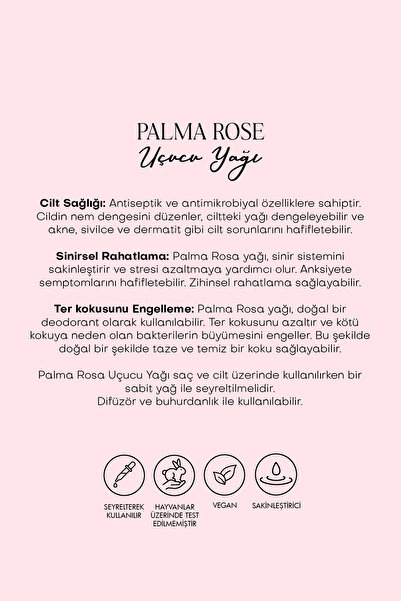 Polente Natural Palma Rosa Uçucu Yağı (5 Ml)