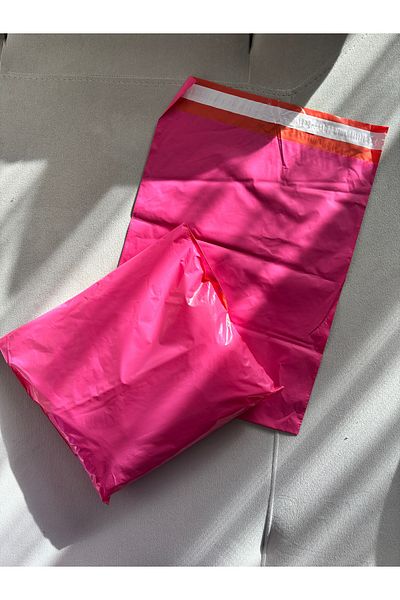 Hayal.kirtasiyesi 5 Pink Cargo Bags - 30X37.5 Cm, Large Size Gift Bags Without Pockets