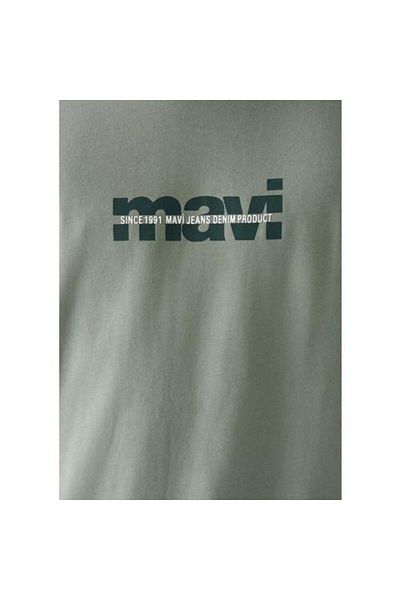 Mavi Χακί T-Shirt - Εκτύπωση λογότυπου, Regular Fit, 0610943-80692