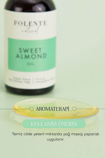 Polente Natural Sweet Almond Oil - Cold Pressed (50 ml)
