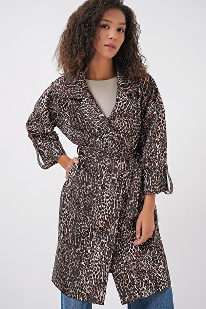 Bigdart 9104 Kruvaze Yaka Astarlı Trençkot - E. Kahve