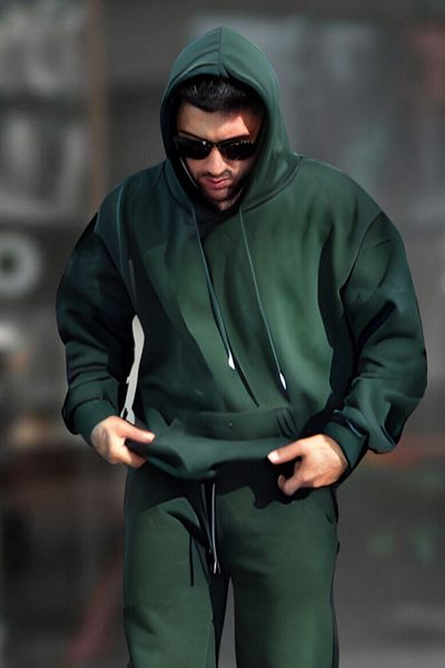 BayBayan Ανδρικό Premium Model Unprinted Oversize φούτερ