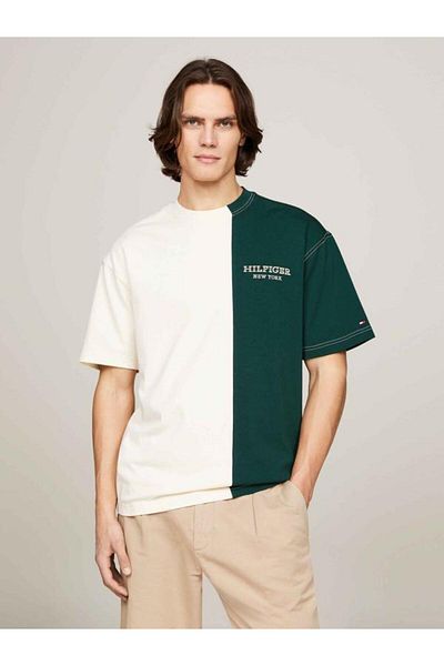 Tommy Hilfiger EMBROIDERED MONOTYPE COLORBLOCK REGULAR FIT T-SHIRT