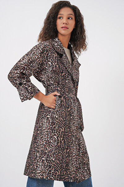 Bigdart 9104 Kruvaze Yaka Astarlı Trençkot - E. Kahve