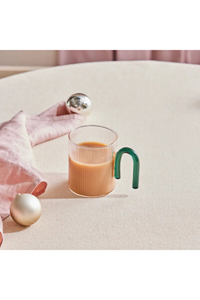 Karaca Miracle, Glass Mug, 320ML, Green