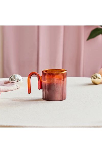 Karaca Miracle, Glass Mug, 320ML, Brown