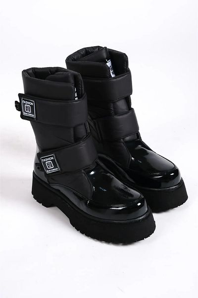 Acropol The Peak of Elegance and Comfort: Waterproof Bright Black Boots!