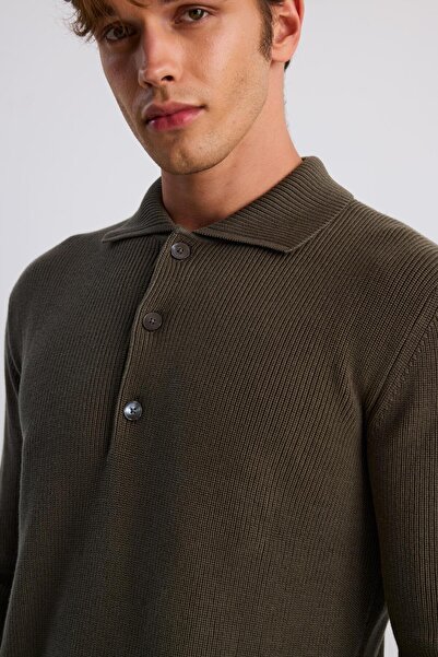 BABOKAH Polo Yaka Pamuk Triko Kazak