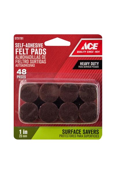 ACE Self-Adhesive Surface Saver Round Felt Pads 1inch