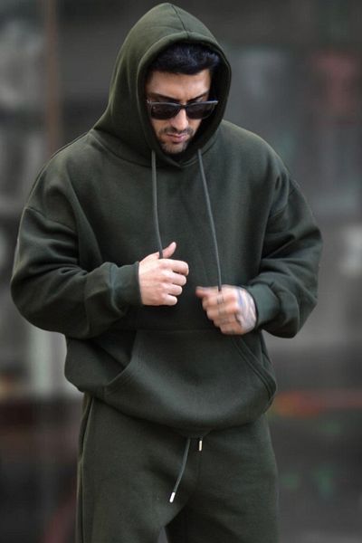 BayBayan Ανδρικό Premium Model Unprinted Oversize φούτερ