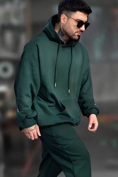 BayBayan Ανδρικό Premium Model Unprinted Oversize φούτερ