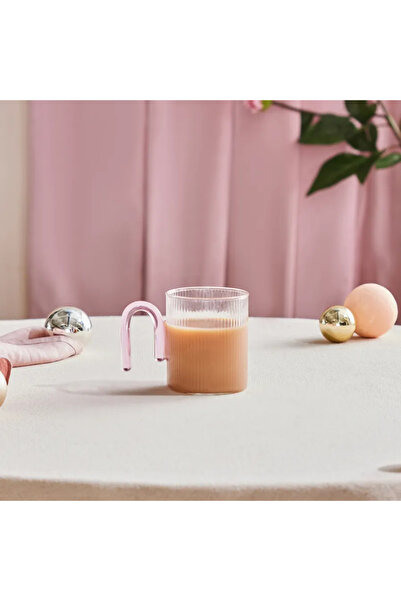 Karaca Miracle, Glass Mug, 320ML, Pink
