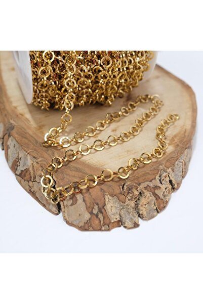 Prestij Boncuk Žuta metalna okrugla lančana ogrlica, lančani nakit i dodaci, ...