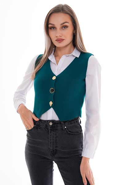 ŞİMAL Vestă de damă cu nasturi metalici 245189   -