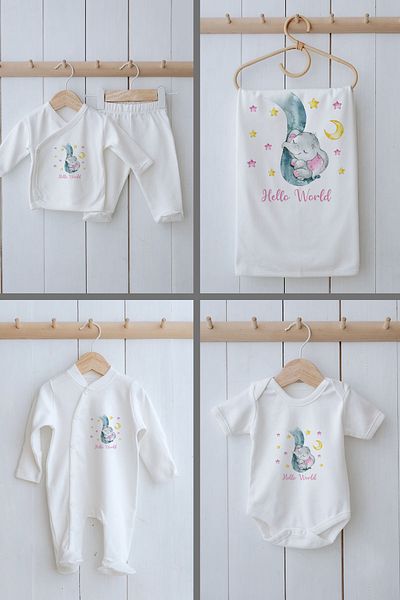 Tuğba Kuğu Pink Organic 11-Piece Hospital Release - for Baby