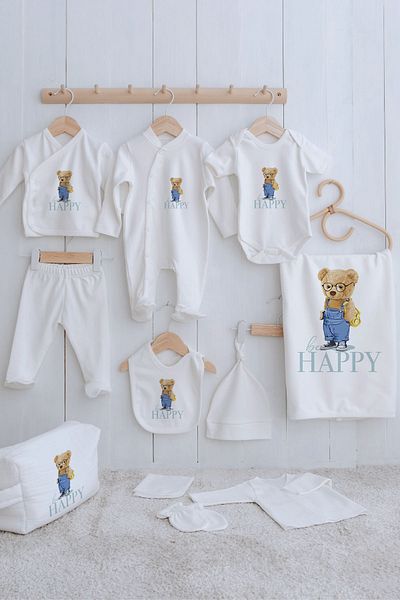 Tuğba Kuğu Organic 11-Piece Hospital Release - Pure Baby - Teddy Bear