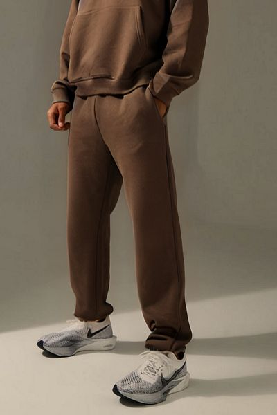 BayBayan Ανδρικό Basic Unprinted Jogger Sweatpants με πλαϊνές τσέπες