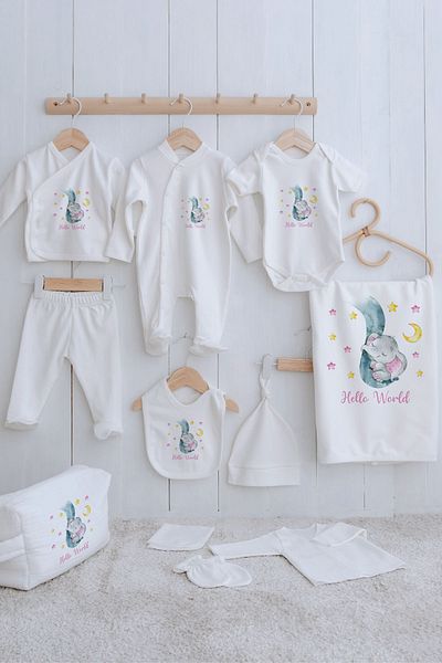 Tuğba Kuğu Pink Organic 11-Piece Hospital Release - for Baby