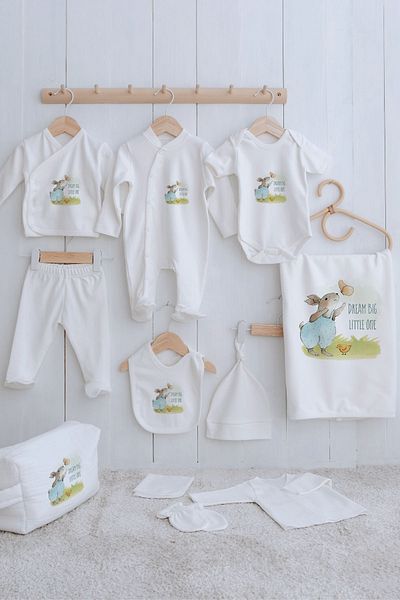 Tuğba Kuğu Organic 11-Piece Hospital Release - for Baby - Butterfly Rabbit