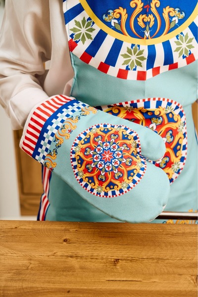 Miss Betty قفازات مريلة المطبخ الأنيقة