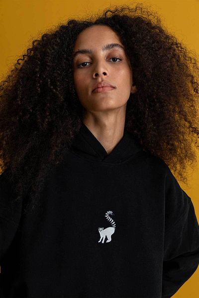 WWF Market Lemur SuperSoft Hoodie - Μαύρος