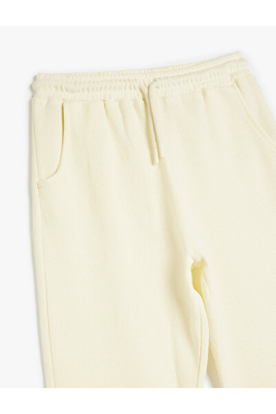 Koton Basic Cotton Sweatpants - Tie Waist and Pocket Detail