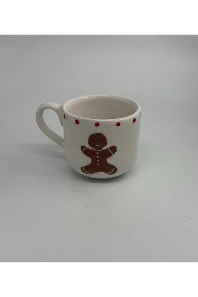 El yapımı seramik christmas kupa