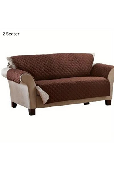 BE ACTİVE Evcil Hayvan Tüy Tutmaz Kahverengi Çift Taraflı Su Geçirmez 2 Kişilik Koltuk Örtüsü