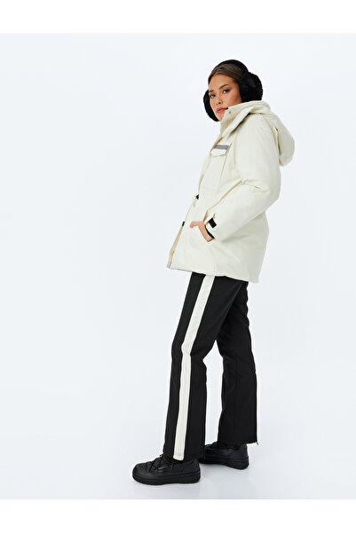 Koton İçi Polarlı Su Geçirmez Yüksek Bel Kayak Pantolonu