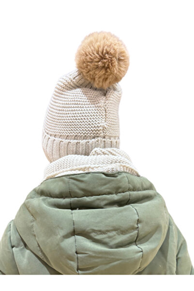 Benittokids 7016 Model Children's Beanie Scarf - Face Detailed