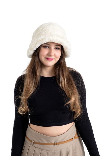 PANCHY CANKY Women's Plush Teddy Winter Bucket Hat - Warm and Stylish