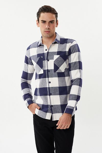 Twister Jeans EG 1889 Ανδρικό καρό πουκάμισο με διπλή τσέπη
