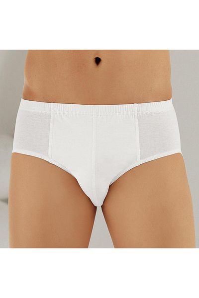 Şahinler E009 6 Pack Men's 100% Cotton White Slip Panties