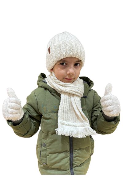 Benittokids Set de eșarfe pentru pălărie și mănuși pentru copii model 7021