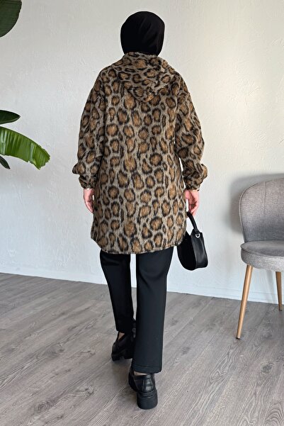 InStyle Καπέλο καμήλας με κουκούλα λεοπάρ