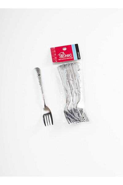 HIC 12-Piece Stainless Steel Dessert Fork Set