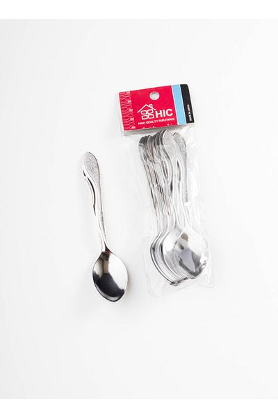 HIC 12-Piece Stainless Steel Dessert Spoon Set