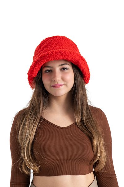 PANCHY CANKY Women's Plush Teddy Winter Bucket Hat - Warm and Stylish