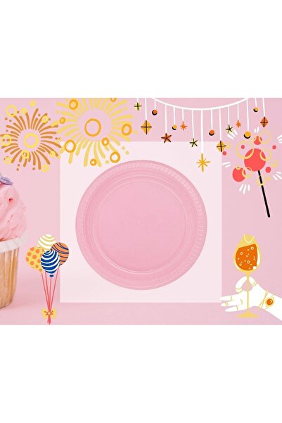 Home SS PARTY Pembe Plastik Tabak 25’li