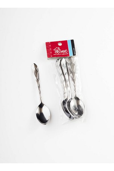 HIC 12-Piece Stainless Steel Dessert Spoon Set