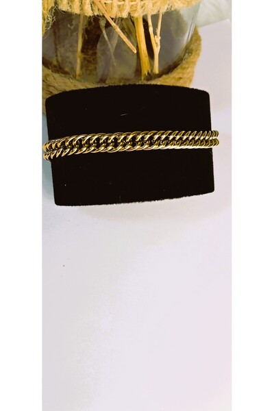 stainles steel SIK ÖRGÜ MODEL GOLD ZİNCİR ÇELİK BİLEKLİK