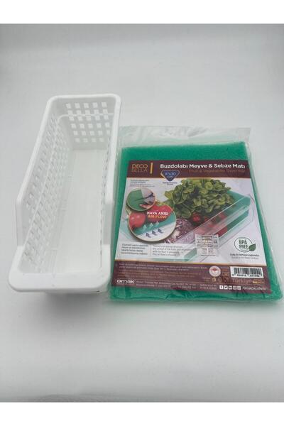 ELİOSA Buzdolabı içi düzenleyici sepet ve küf önleyici mat seti, 2 parça