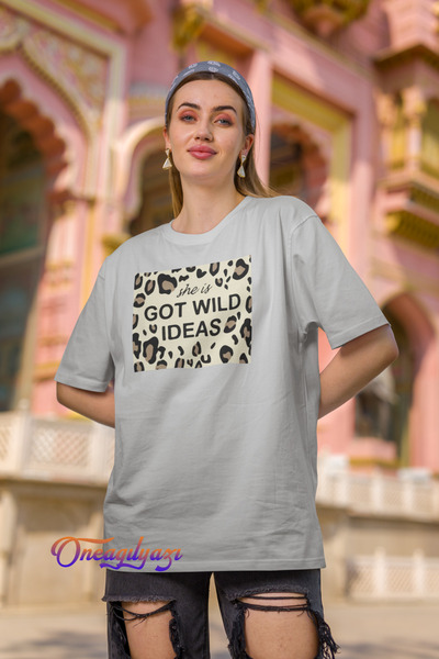 oneagılyazı Got Wild Ideas Printed Oversize T-Shirt