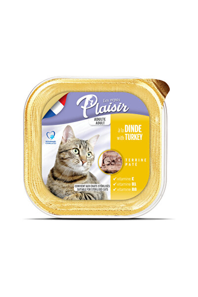 Plaisir Hindi Etli Pate Yetişkin Kedi Yaş Maması 1 Adet